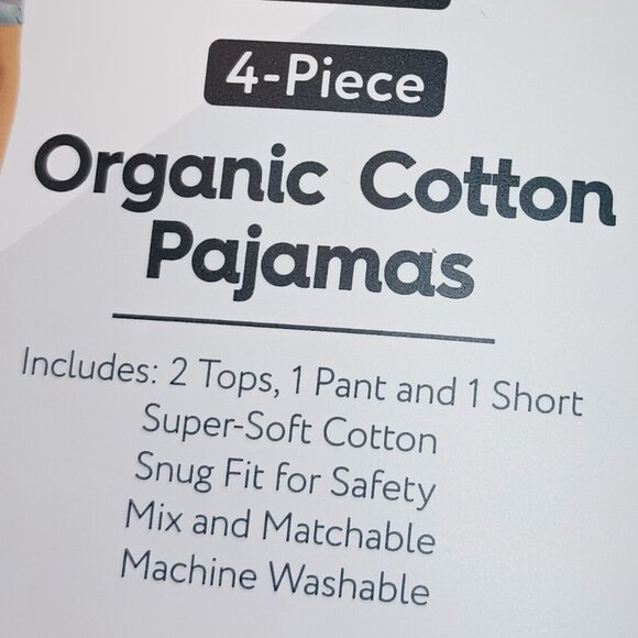 NEW Member's Mark Girls 4 Piece Organic Cotton Pajama Set Dogs & Cats - Picture 8 of 10